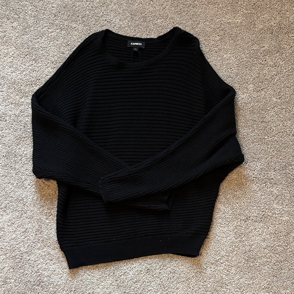 Express Classic Black Knit Pullover